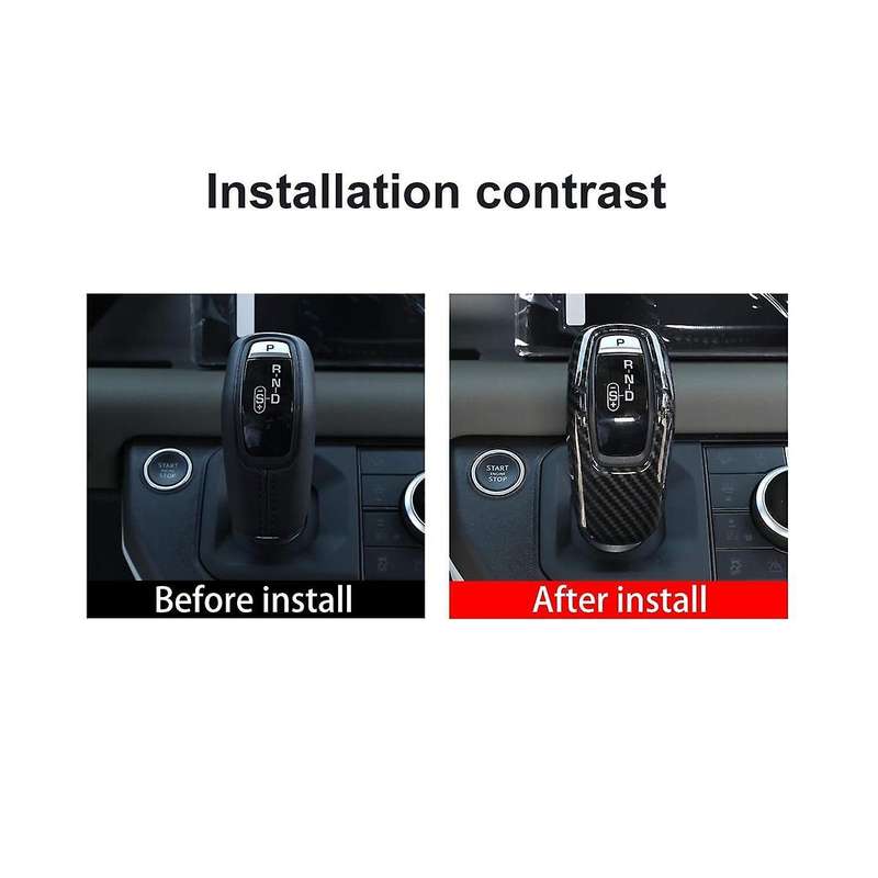 for 90 110 130 2020-2023 Car Gear Shift Head Cover Trim Stickers Accessories (ABS Carbon Fiber)