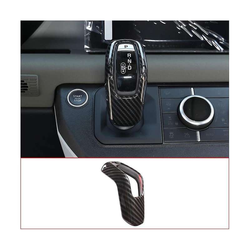 for 90 110 130 2020-2023 Car Gear Shift Head Cover Trim Stickers Accessories (ABS Carbon Fiber)