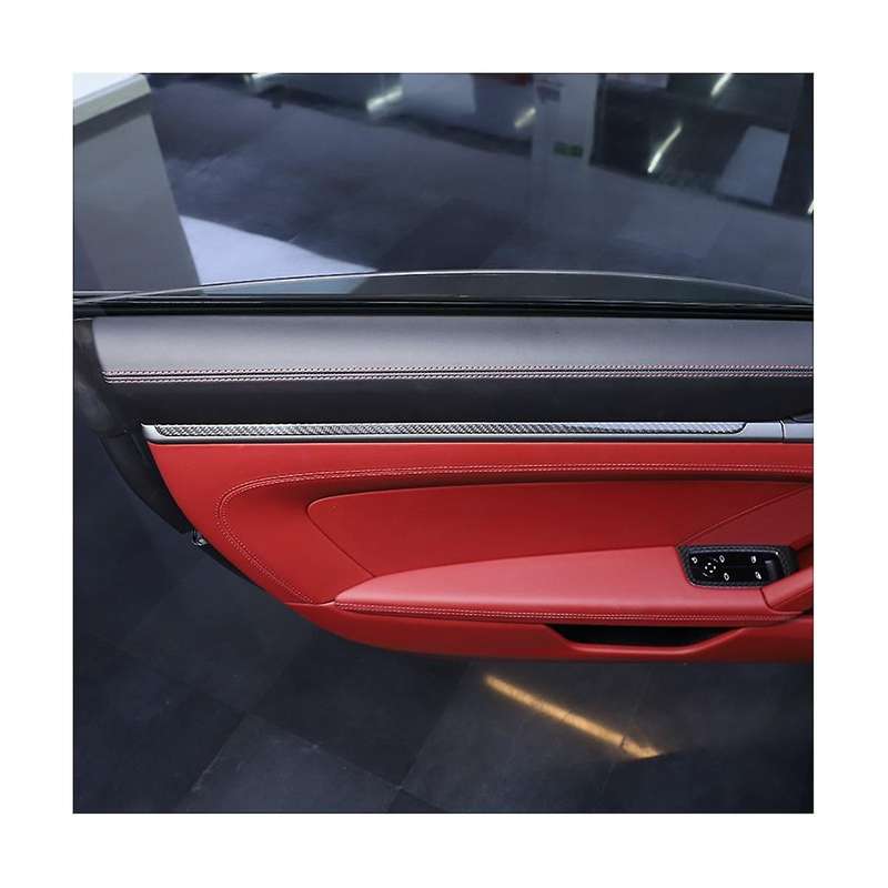 for 911 2019 2020 Dry Carbon Fiber Car Door Panel Sticker Strip Cover Decorative Interior Accessori