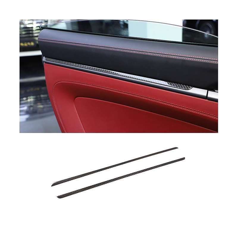 for 911 2019 2020 Dry Carbon Fiber Car Door Panel Sticker Strip Cover Decorative Interior Accessori