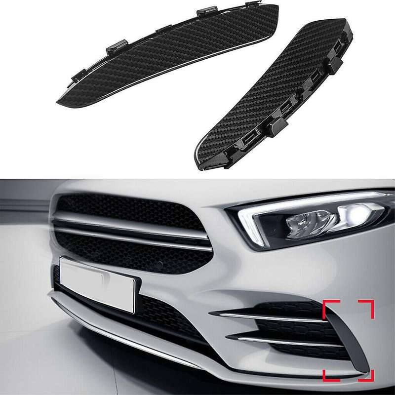 for A Class W177 A160 A180 A200 A250 2019+ Carbon Fiber Front Bumper Spoiler Fog Light Air Vent Cove
