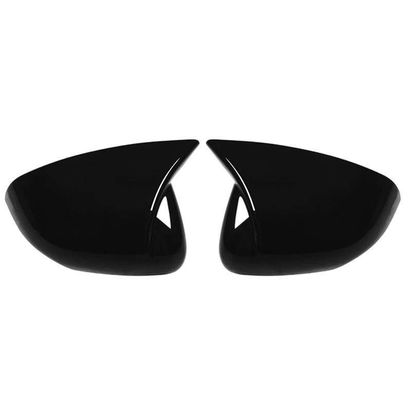 for A Class 2019 2020 CLA 2020 Glossy Black ABS Side Rear View Mirror Cover Trim Horned Style