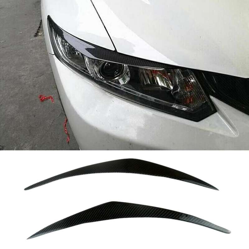 for 9Th 2012-2015 Carbon Fiber Headlights Eyebrows Sticker Decoration Trim