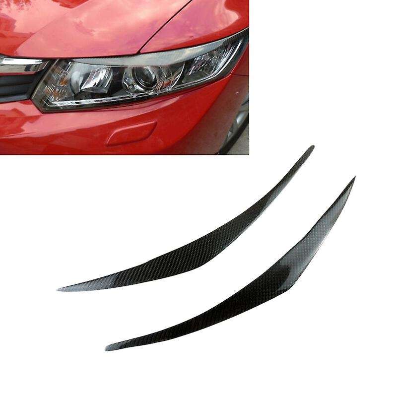 for 9Th 2012-2015 Carbon Fiber Headlights Eyebrows Sticker Decoration Trim