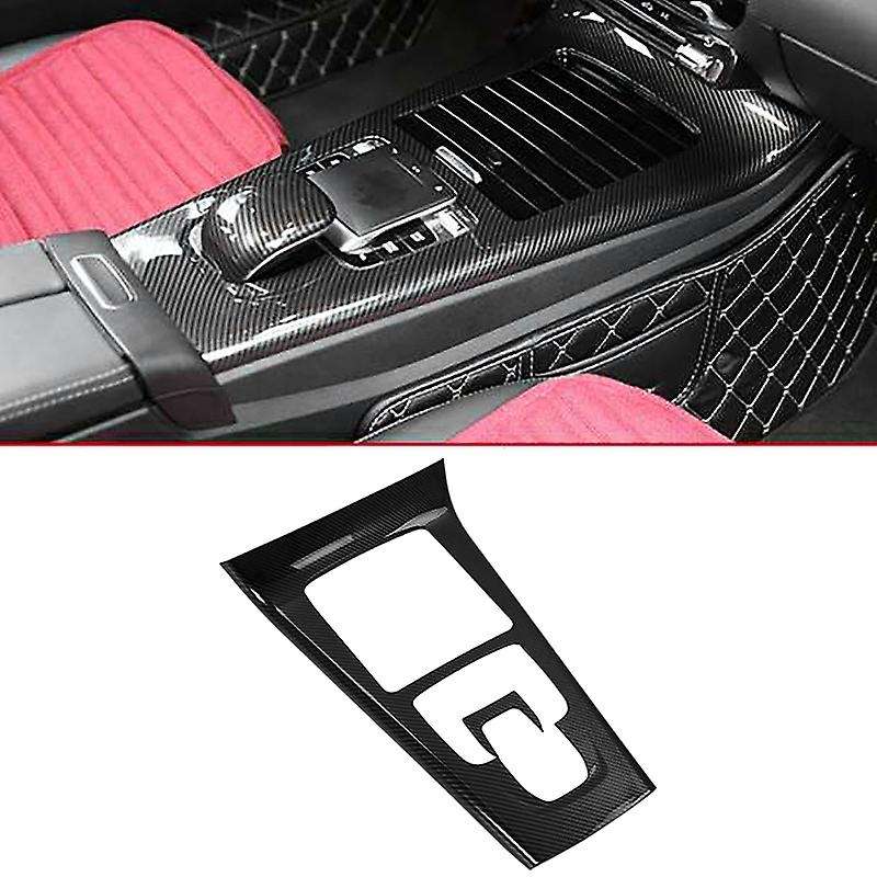 for A Class W177 A180 A200 2020 Carbon Fiber Car Central Control Gear Panel Frame Cover Trim