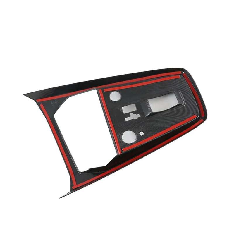 for A3l 2021 Carbon Fiber Abs Car Gear Shift Knob Panel Frame Cover Trim