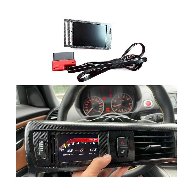 for A4 B8 Air Conditioner Air Outlet Modified Lcd Instrument Display Obd Direct Plug Car Accessories