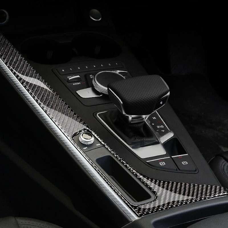 for  A4 B9 S4 8W RS4 A5 F5 S5 RS5 Carbon Fiber Gear Shift Panel Sticker Gear Shift Control Cover Tri