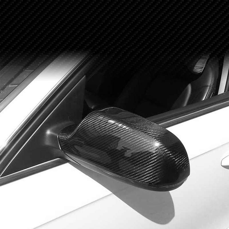 for A4 B7 A3 A6L S6 C6 2005-2008 Carbon Fiber Side Rear View Mirror Cover Trim Side Wing Mirror Caps