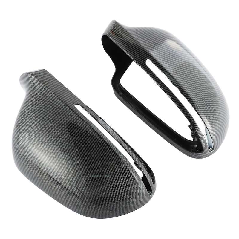 for  A4 B8 12-17 Car Auto Rearview Mirror Cover Protection Cap Carbon Fiber Color