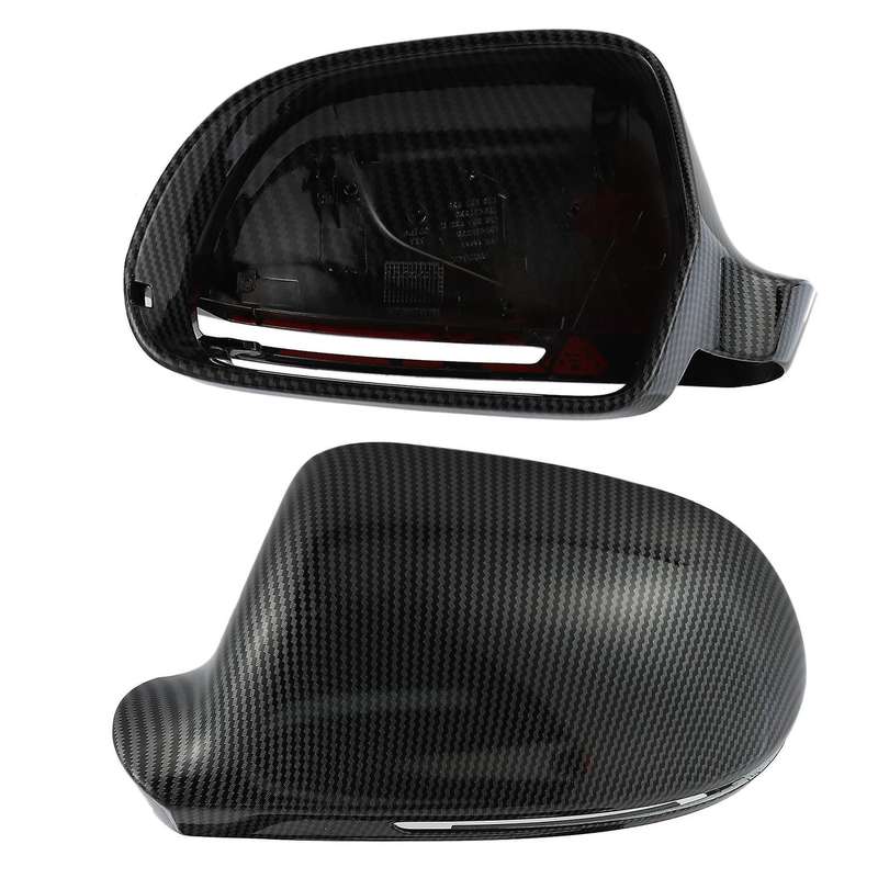 for  A4 B8 12-17 Car Auto Rearview Mirror Cover Protection Cap Carbon Fiber Color