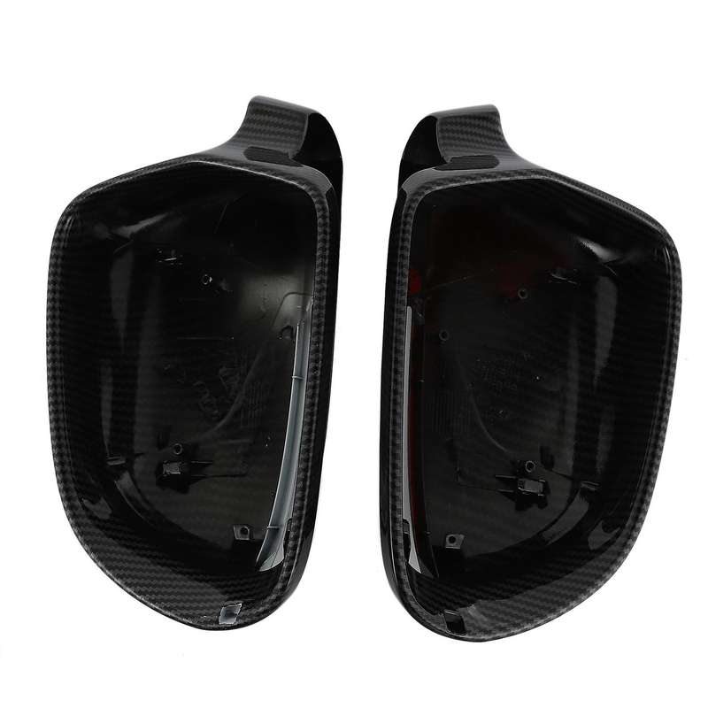 for  A4 B8 12-17 Car Auto Rearview Mirror Cover Protection Cap Carbon Fiber Color