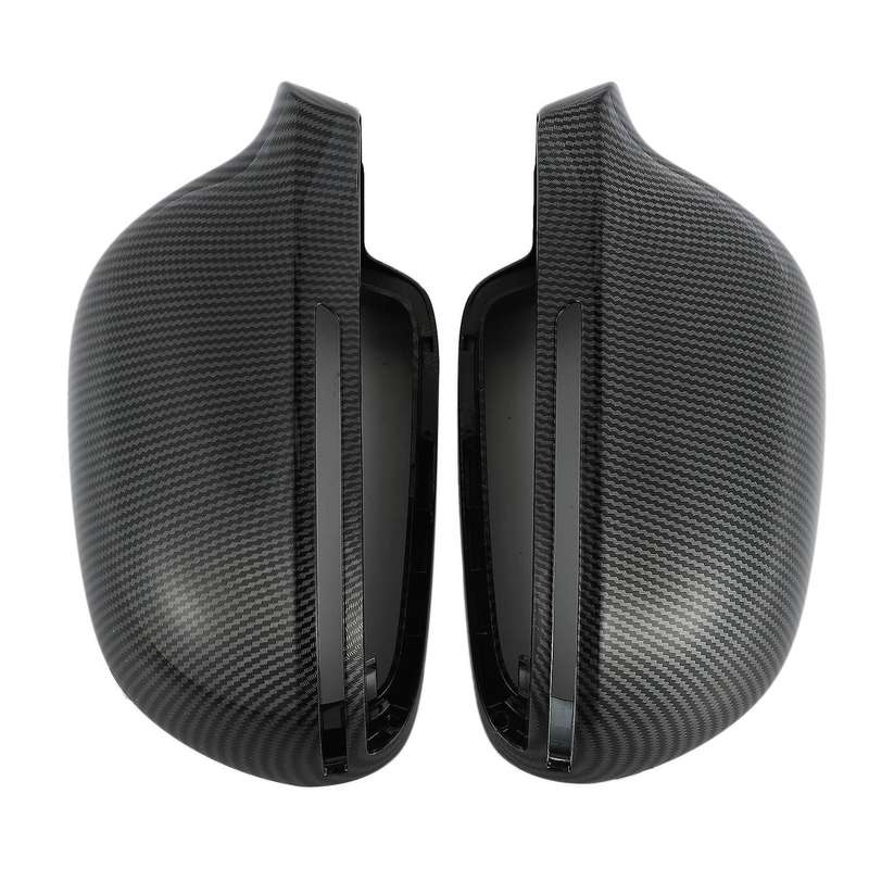 for  A4 B8 12-17 Car Auto Rearview Mirror Cover Protection Cap Carbon Fiber Color