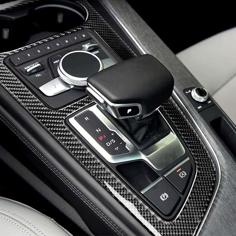 for  A4 B9 S4 8W RS4 A5 F5 S5 RS5 Carbon Fiber Gear Shift Panel Sticker Gear Shift Control Cover Tri