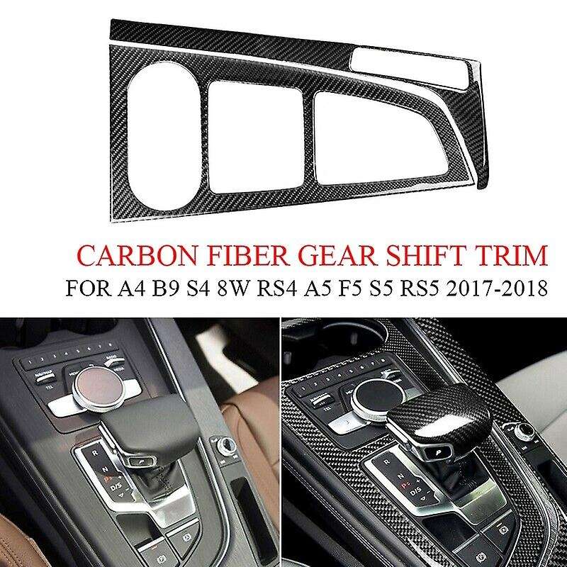 for  A4 B9 S4 8W RS4 A5 F5 S5 RS5 Carbon Fiber Gear Shift Panel Sticker Gear Shift Control Cover Tri