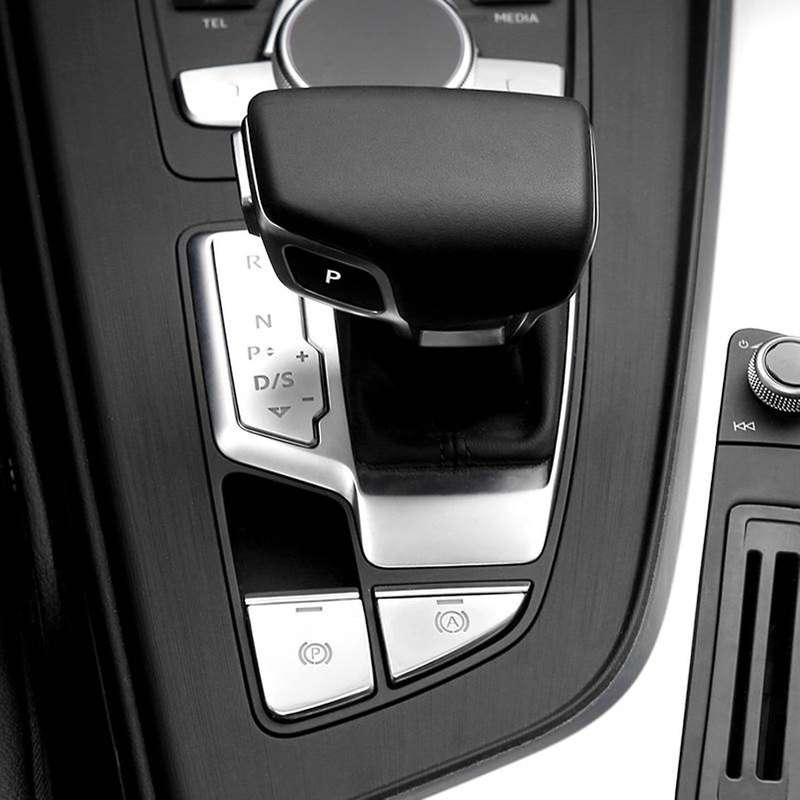 for A5 A4 B9 2017 2018 Chrome ABS Central Control Gear Shift Panel Cover Decoration Trim Interior Ca