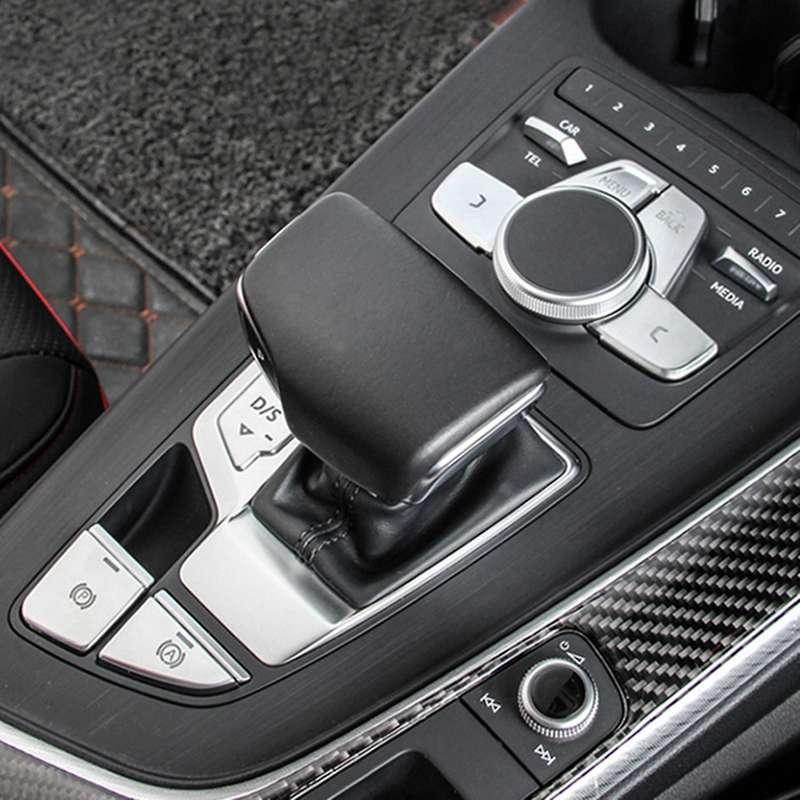 for A5 A4 B9 2017 2018 Chrome ABS Central Control Gear Shift Panel Cover Decoration Trim Interior Ca