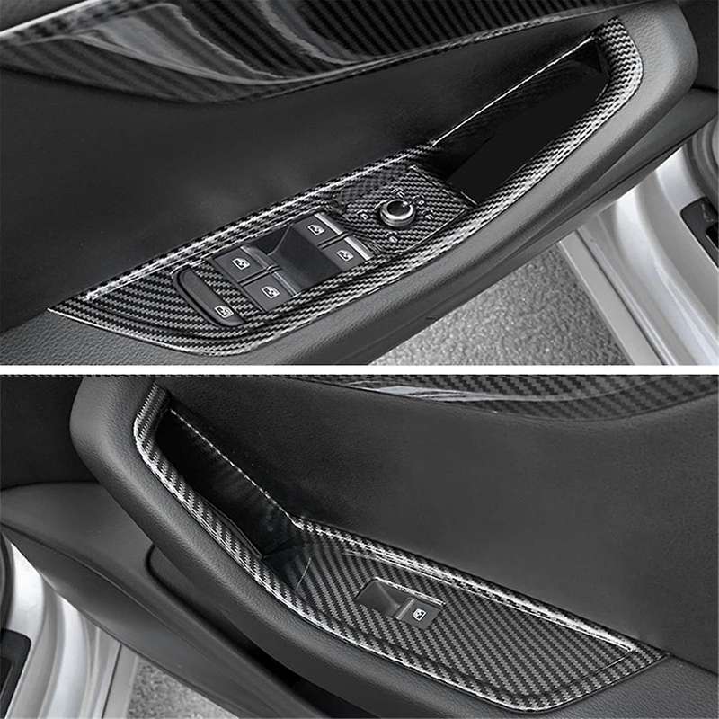 for A4L/A5 2017-2022 Interior Door Window Glass Switch Button Armrest Panel Cover Sticker Trim