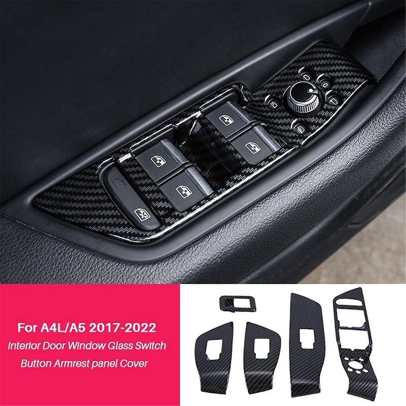 for A4L/A5 2017-2022 Interior Door Window Glass Switch Button Armrest Panel Cover Sticker Trim