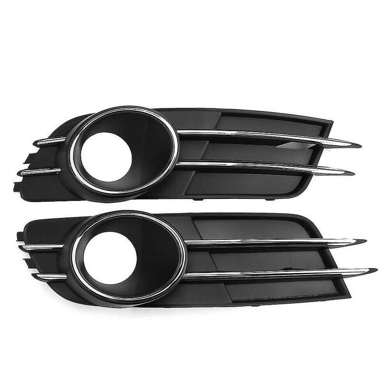 for  A6 A6L C7 Sedan 2011-2015 Front Lower Bumper Fog Light Lamp Grilles Grill Cover+ACC Lens Decora