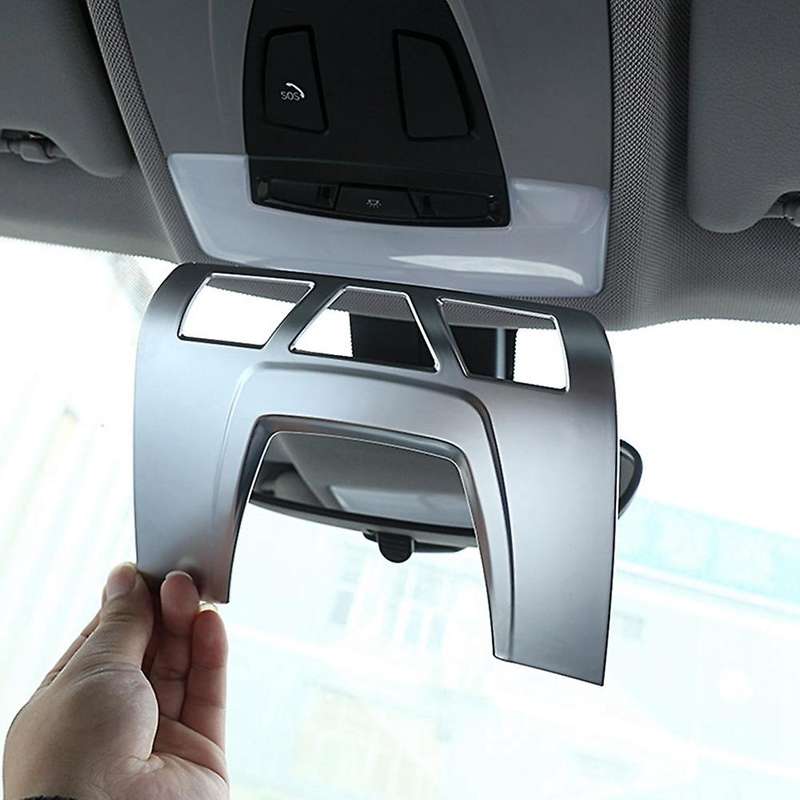 for A90 2018-2021 Car Roof Front Reading Light Lamp Panel Cover Trim Sticker Accessories,Silver