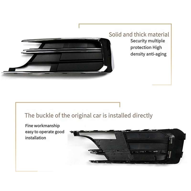 for A8L A8 D5 2018-2021 Car ABS Plating Front Bumper Fog Light Lamp Cover