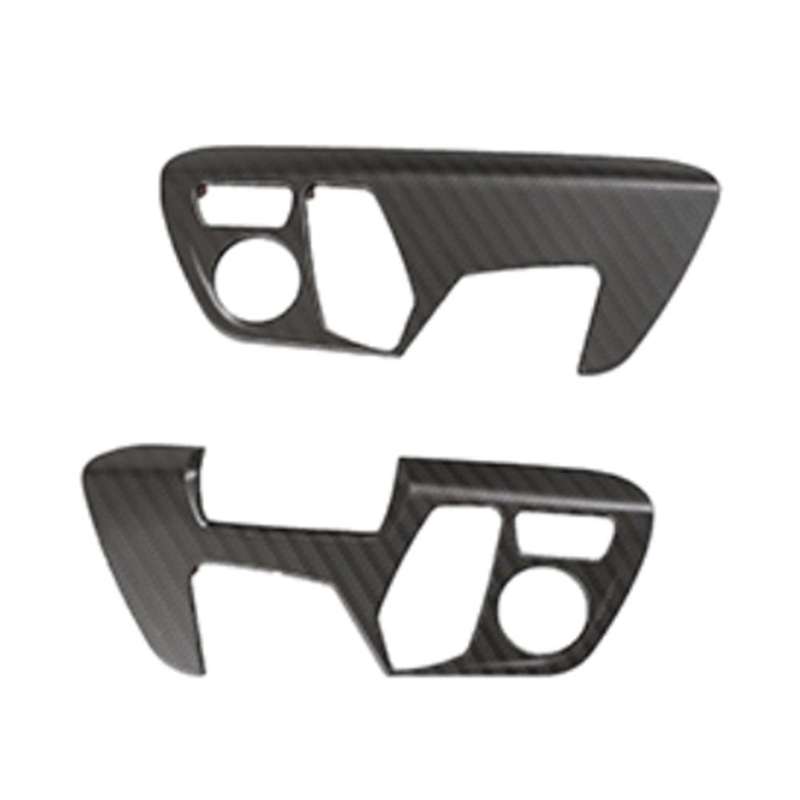 for A90 2018-2021 Stainless Steel Seat Adjustment Button Panel Cover Trim Decor Accessories,Carbon F