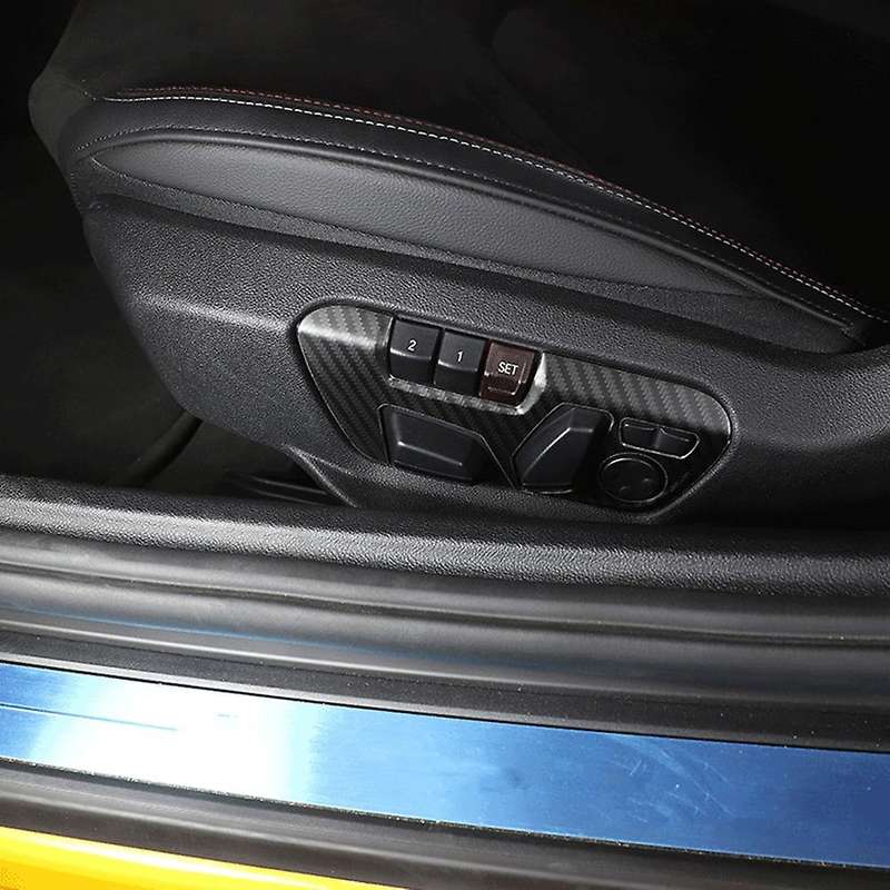 for A90 2018-2021 Stainless Steel Seat Adjustment Button Panel Cover Trim Decor Accessories,Carbon F