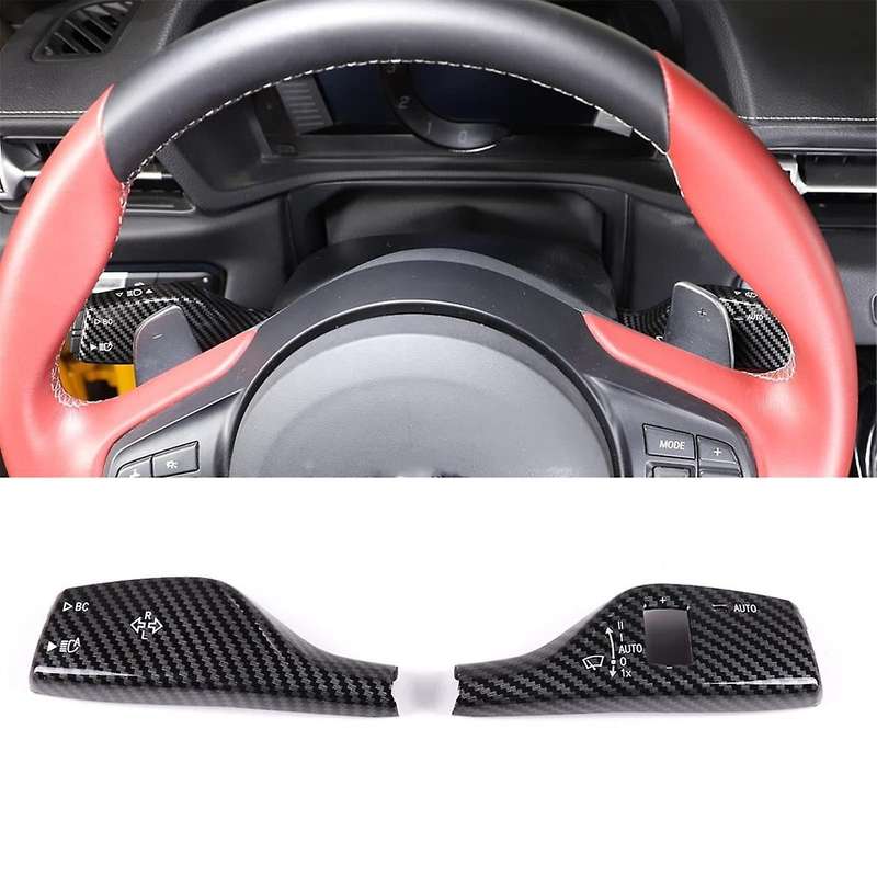 for A90 2019-2022 Car Wiper Control Turn Signal Lamp Lever Trim Cover Decoration (ABS Carbon Fiber )