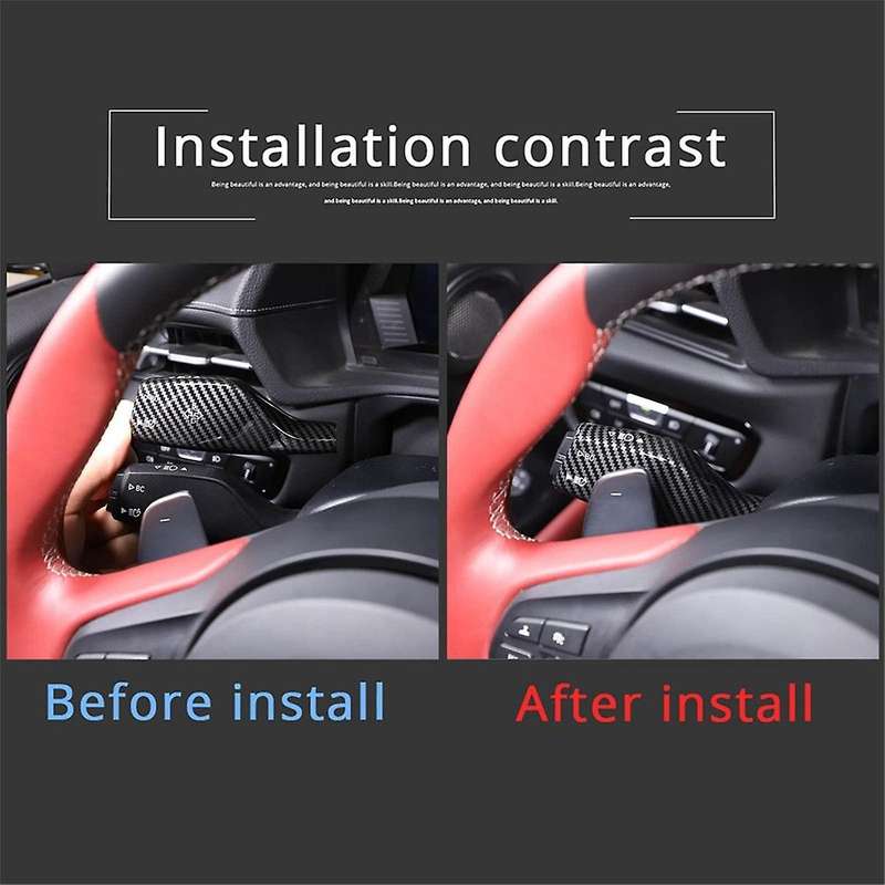 for A90 2019-2022 Car Wiper Control Turn Signal Lamp Lever Trim Cover Decoration (ABS Carbon Fiber )