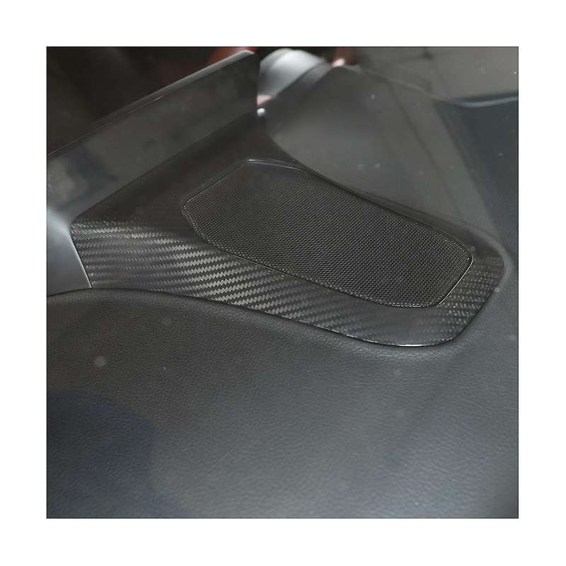 for A90 2019-2022 Dry Carbon Fiber Car Dashboard Horn Frame Cover Trim Sticker Accessories