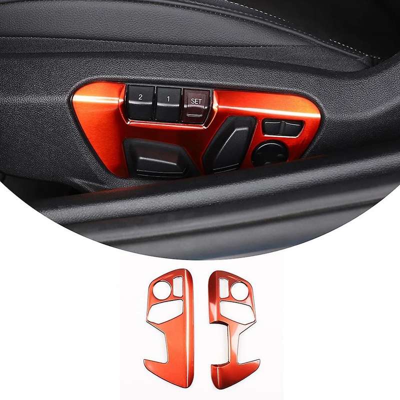 for A90 2018-2021 Stainless Steel Adjustment Button Panel Cover Trim Decor Accessories, Red