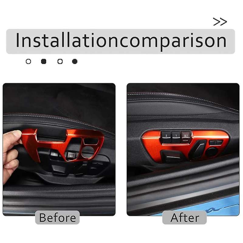 for A90 2018-2021 Stainless Steel Adjustment Button Panel Cover Trim Decor Accessories, Red