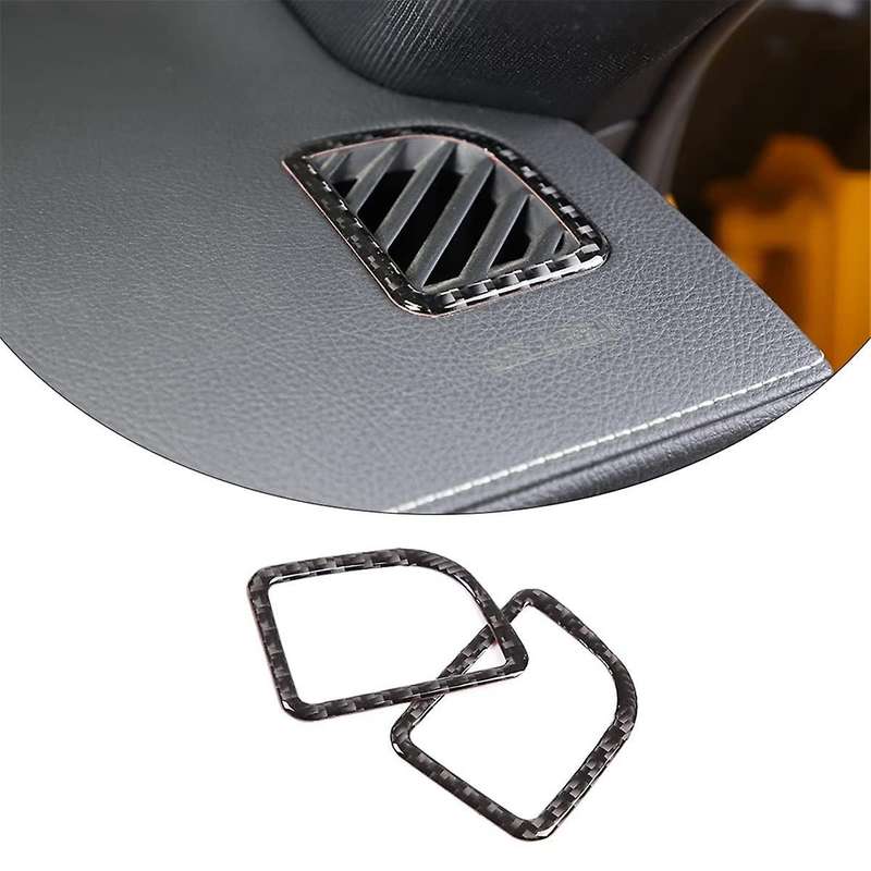 for A90 2019-2023 Soft Carbon Fiber Center Control Dashboard Side Air Outlet Cover Sticker Interior