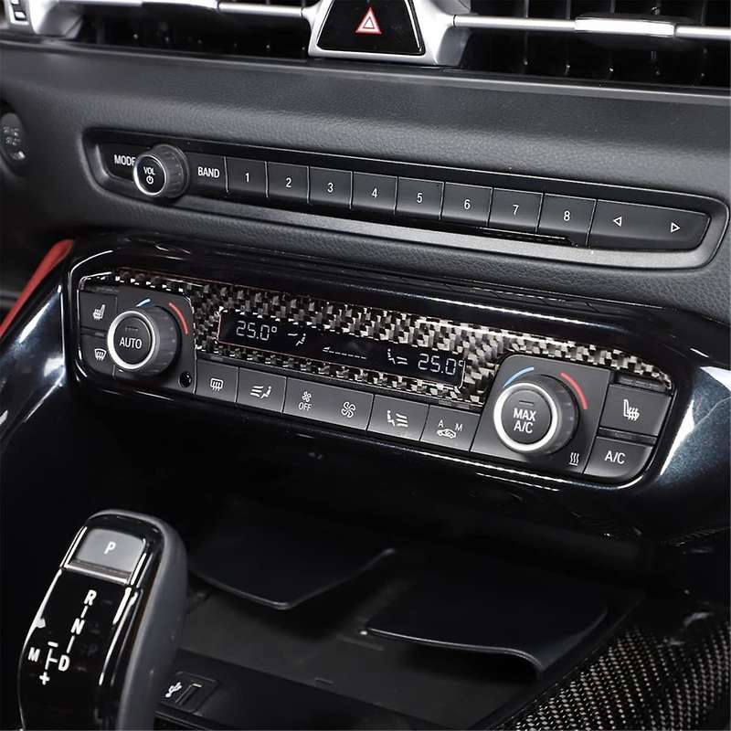 for A90 2019-2023 Soft Carbon Fiber Center Control Air Conditioner Switch Panel Sticker Trim Access