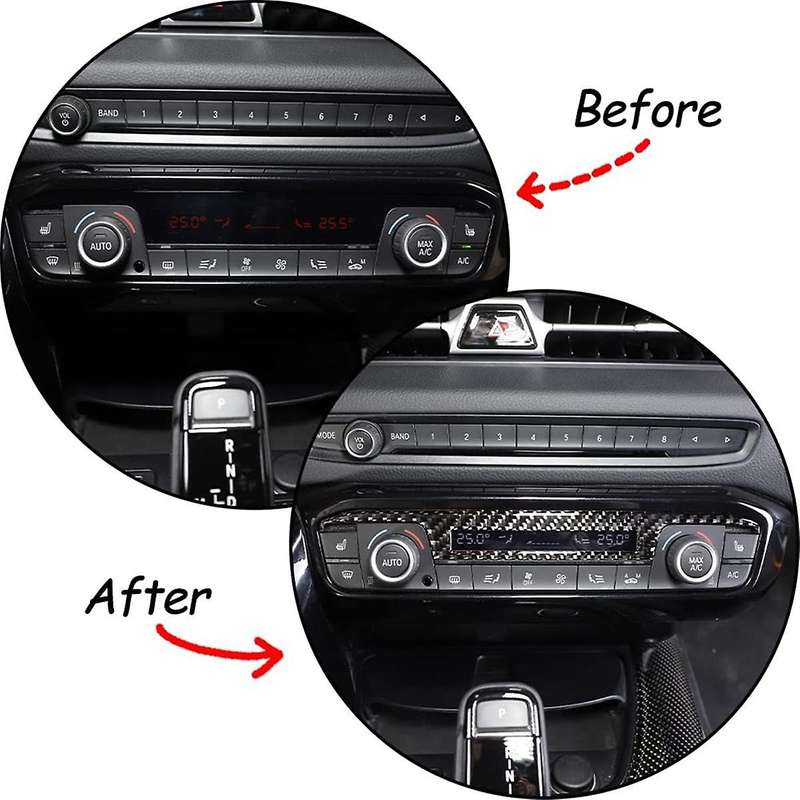 for A90 2019-2023 Soft Carbon Fiber Center Control Air Conditioner Switch Panel Sticker Trim Access