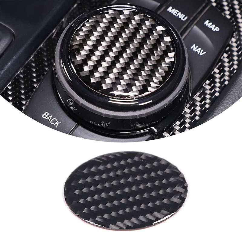 for A90 2019-2023 Soft Carbon Fiber Center Console Gear Shifter Multimedia Knob Button Panel Cover