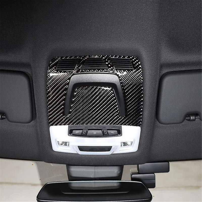 for A90 2019-2023 Soft Carbon Fiber Car Roof Reading Light Cover Panel Sticker Trim Interior Access