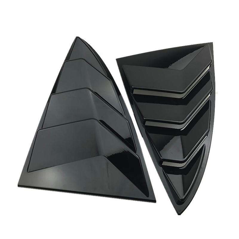 for ABS Rear Window Blinds Decorative Patch Exterior-Piano Black