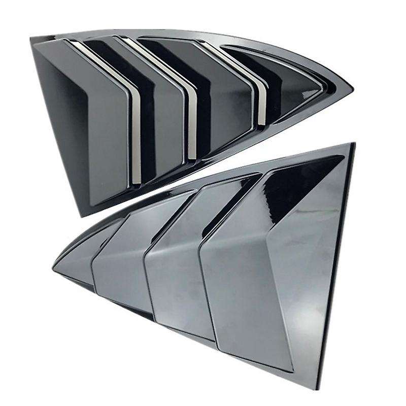 for ABS Rear Window Blinds Decorative Patch Exterior-Piano Black