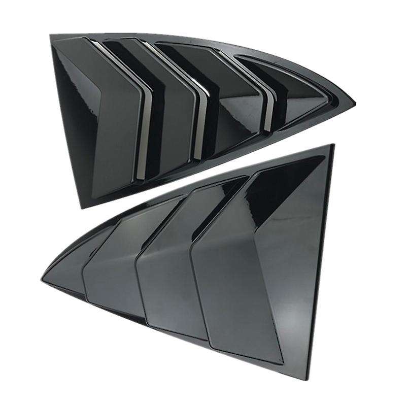 for ABS Rear Window Blinds Decorative Patch Exterior-Piano Black