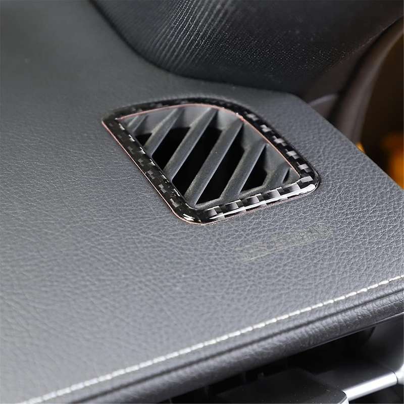 for A90 2019-2023 Soft Carbon Fiber Center Control Dashboard Side Air Outlet Cover Sticker Interior
