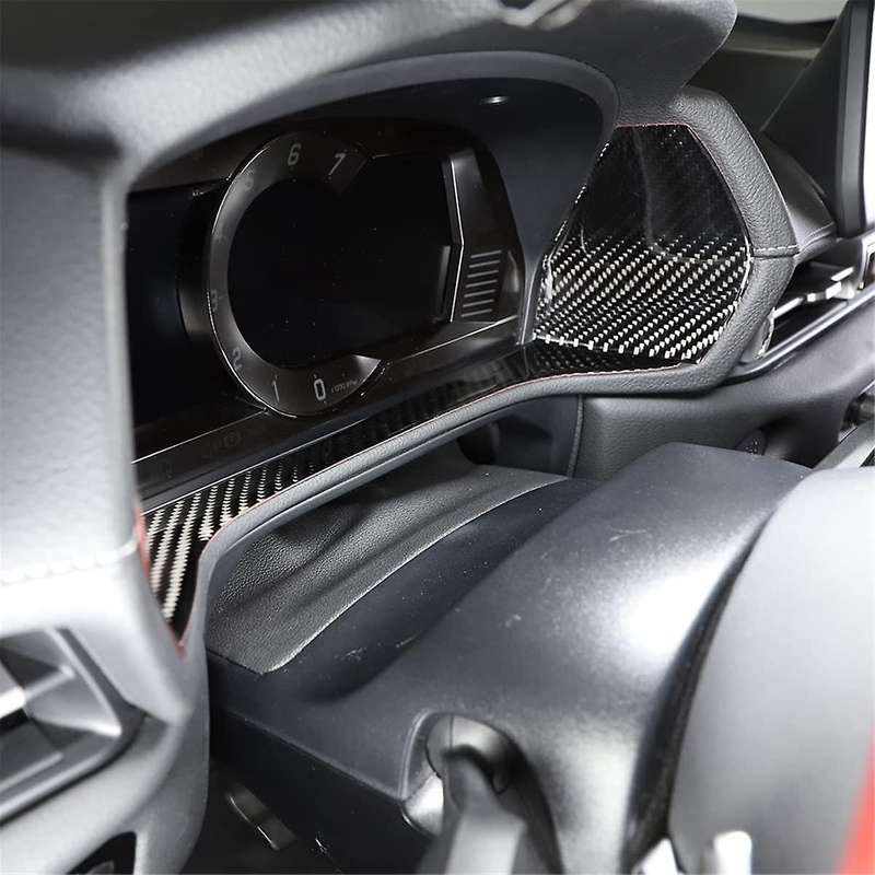 for A90 2019-2023 Soft Carbon Fiber Dashboard Trim Sticker Instrument Cover Panel Interior Accessori