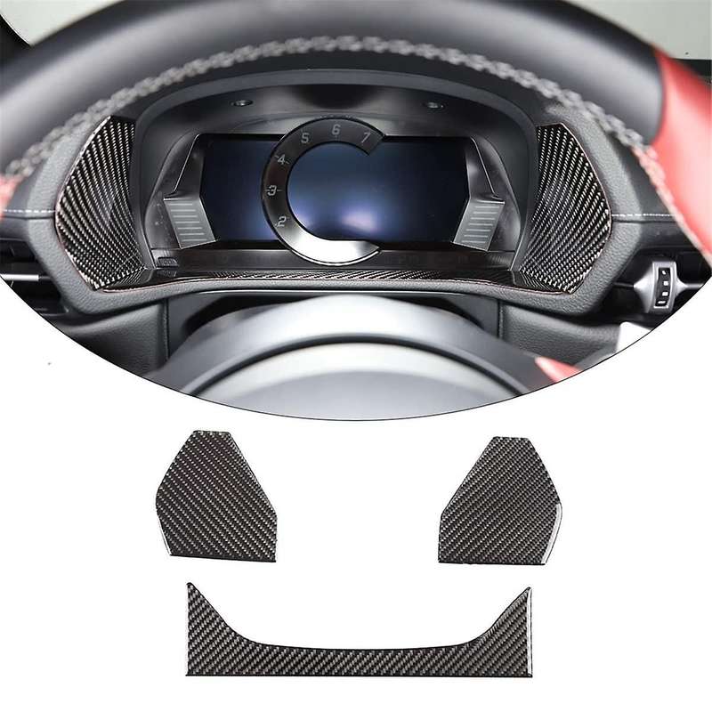 for A90 2019-2023 Soft Carbon Fiber Dashboard Trim Sticker Instrument Cover Panel Interior Accessori