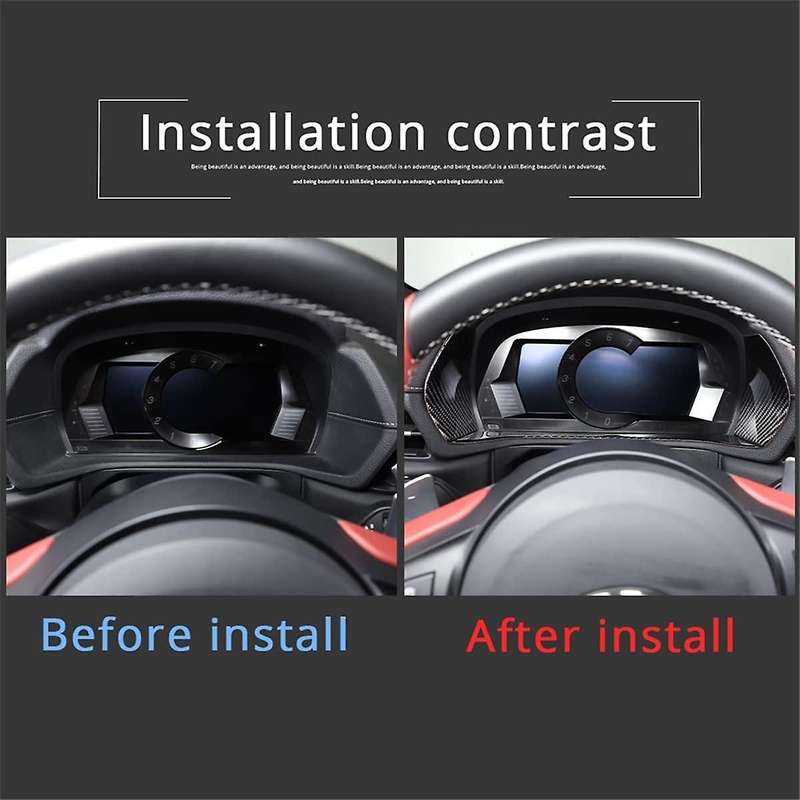 for A90 2019-2023 Soft Carbon Fiber Dashboard Trim Sticker Instrument Cover Panel Interior Accessori