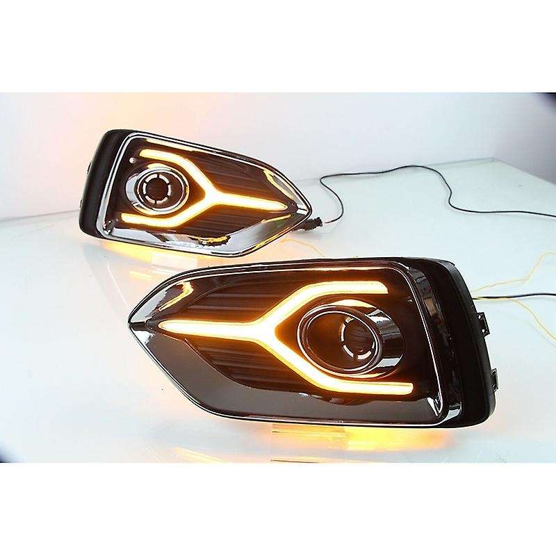 for Accent 2018-2019 DRL Daytime Running Fog Light with Turn Signal Lamp