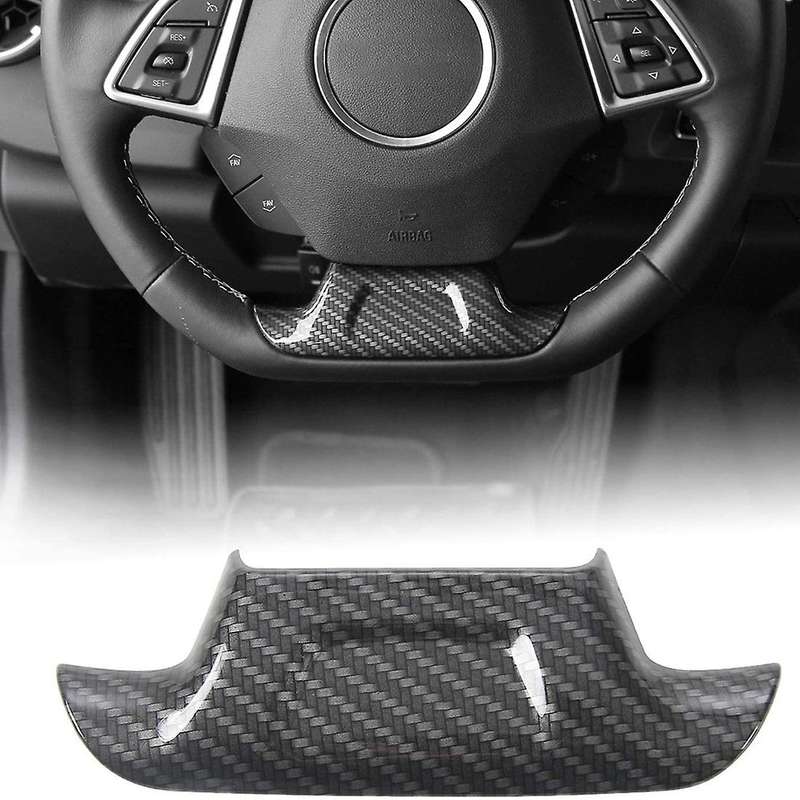 for Accessories Steering Wheel Trim Decoration Cover for 2017-2021 (Carbon Fiber Grain)