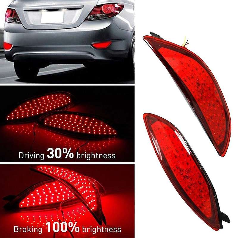 for Accent// 2008-2015 Rear Bumper Brake Light Led Warning Tail Light Stop Light