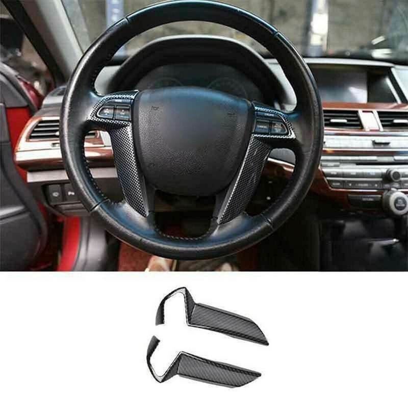 for Accord 2008-2012 Carbon Fiber Style Steering Wheel Cover Trim Interior