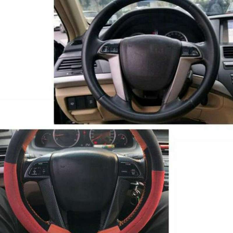 for Accord 2008-2012 Carbon Fiber Style Steering Wheel Cover Trim Interior